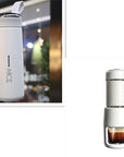 Portable Manual Espresso Coffee Machine SET with Vaccum Flask