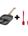 Efficient Cooking with Four-Hole Non-Stick Pan