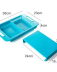 Multifunction Kitchen Chopping Blocks Sinks Drain Basket Cutting Board Vegetable Meat Tools Kitchen Accessories Chopping Board