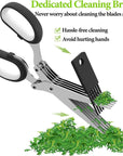 Herb Cutter Scissors with Protective Cover