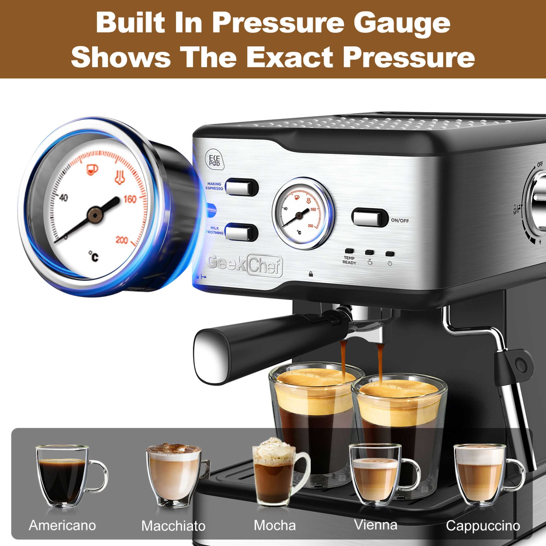 Premium Coffee Maker with Thermometer