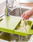 Multifunction Kitchen Chopping Blocks Sinks Drain Basket Cutting Board Vegetable Meat Tools Kitchen Accessories Chopping Board