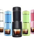 Portable Manual Espresso Coffee Machine SET with Vaccum Flask