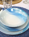 Azure Melamine Dinnerware Set - Vibrant Pattern Plates