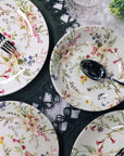 Fiore Floral Dinnerware Collection - Service for 4