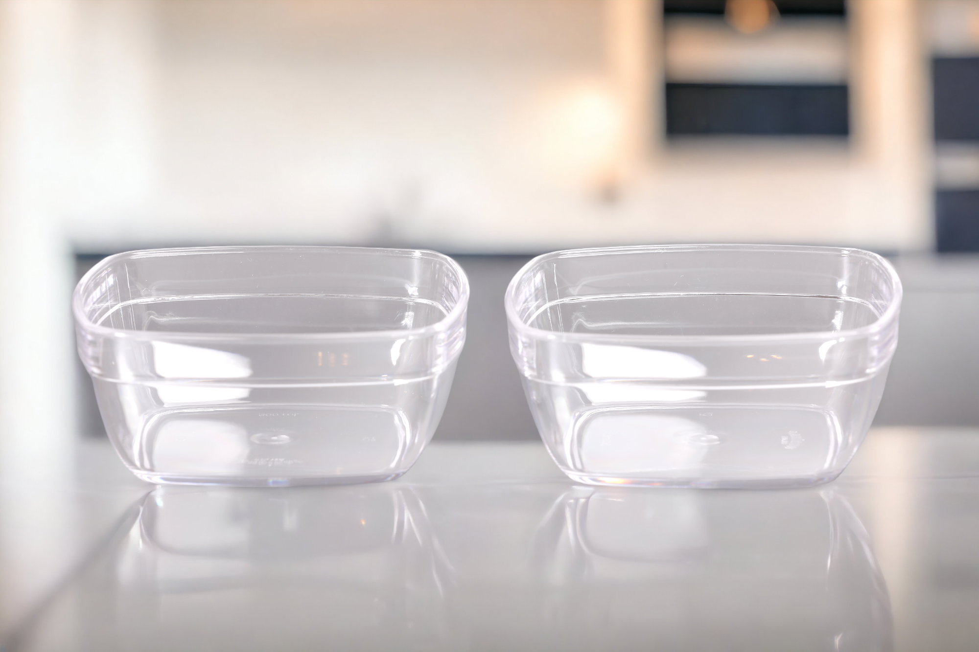 Premium Shatterproof Bowls - Transparent Set of 2