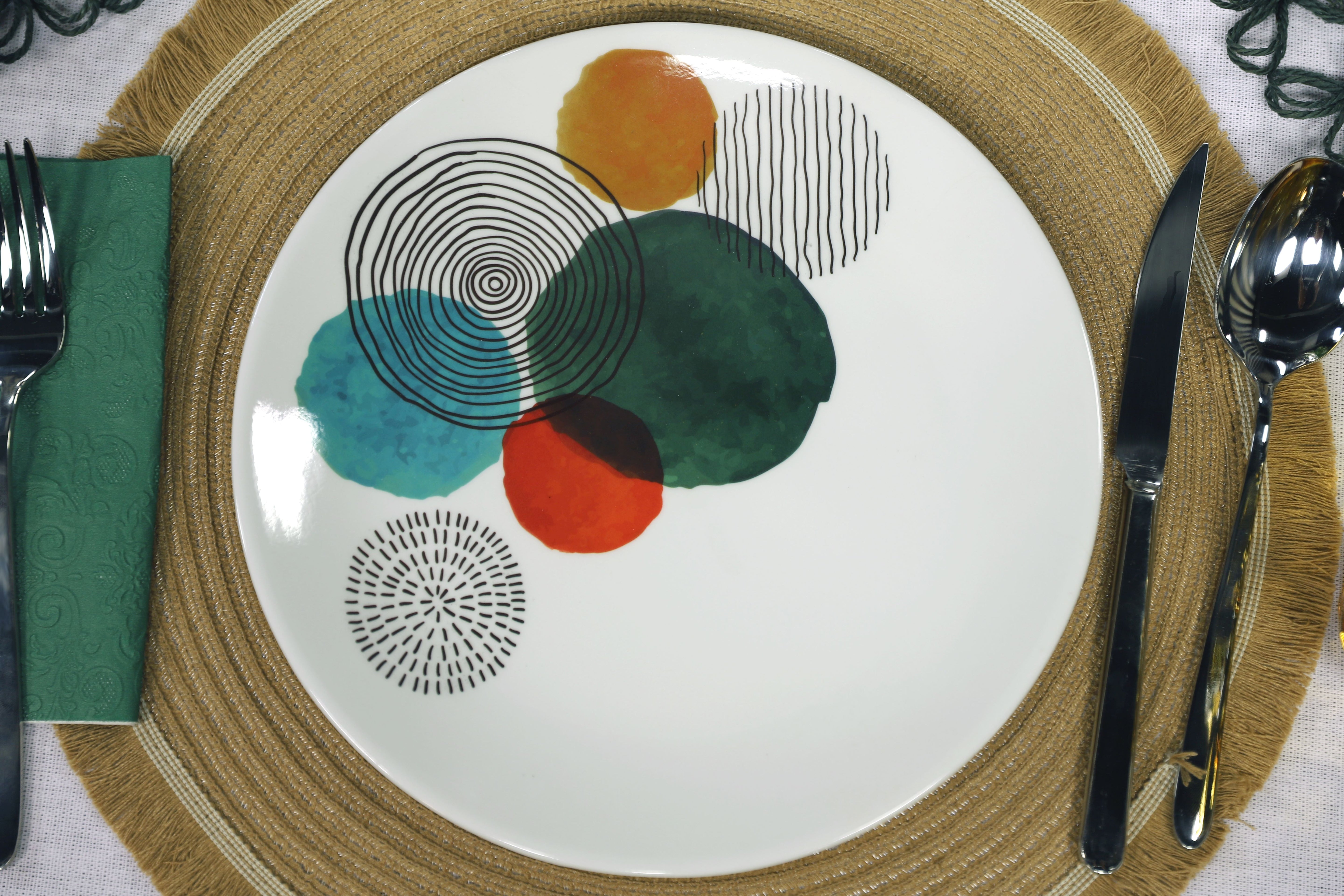 Melamine Dinnerware Set - Linee Pattern Bowls