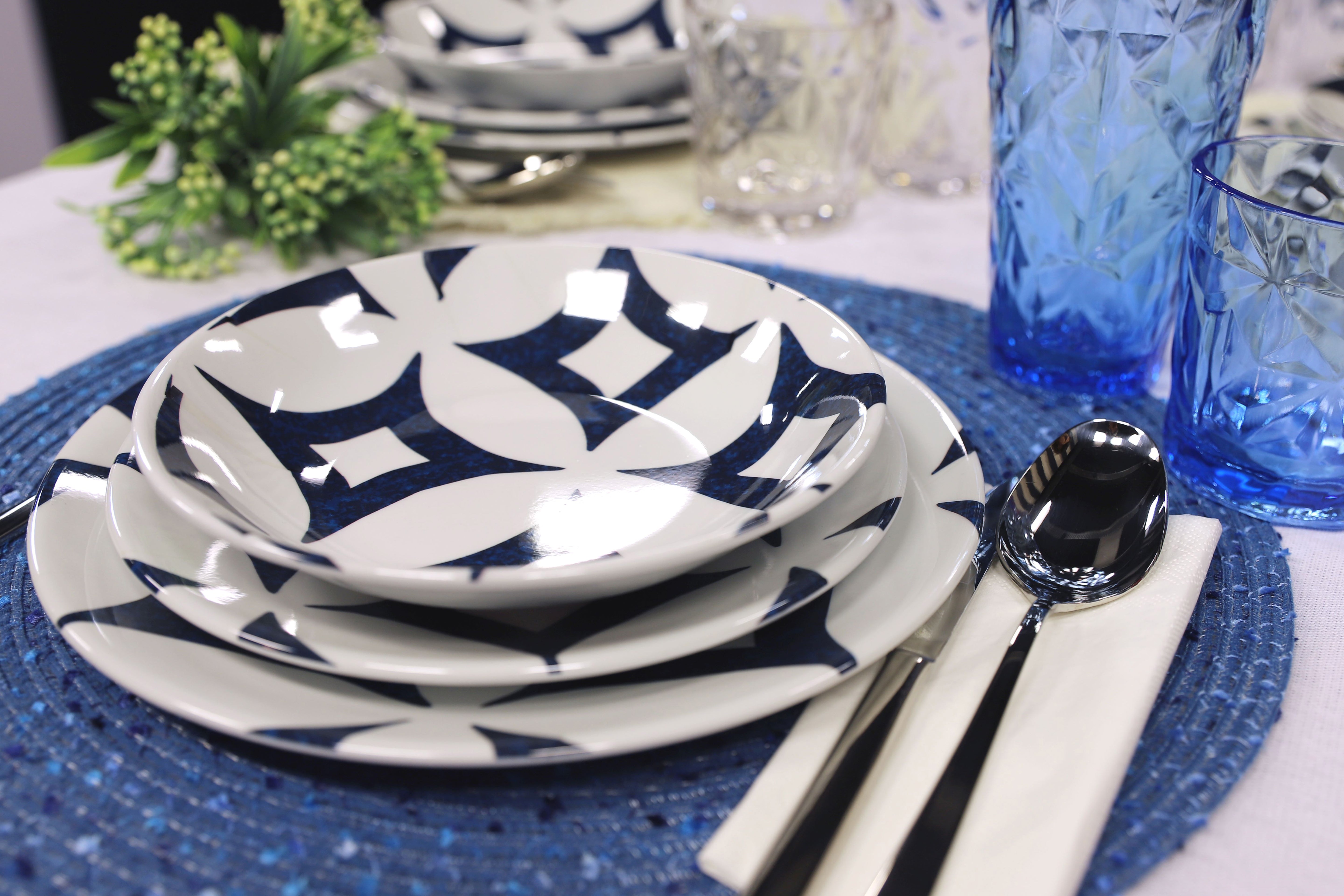 Sapphire Blue Melamine Dinnerware Set - Dinner Plates