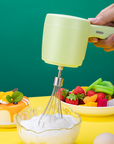 Blender 2 In 1 Multifunctional Electric Hand Mixer USB Planetary Handheld Mixer With Bowl Food Processors Chopper Beater Frother