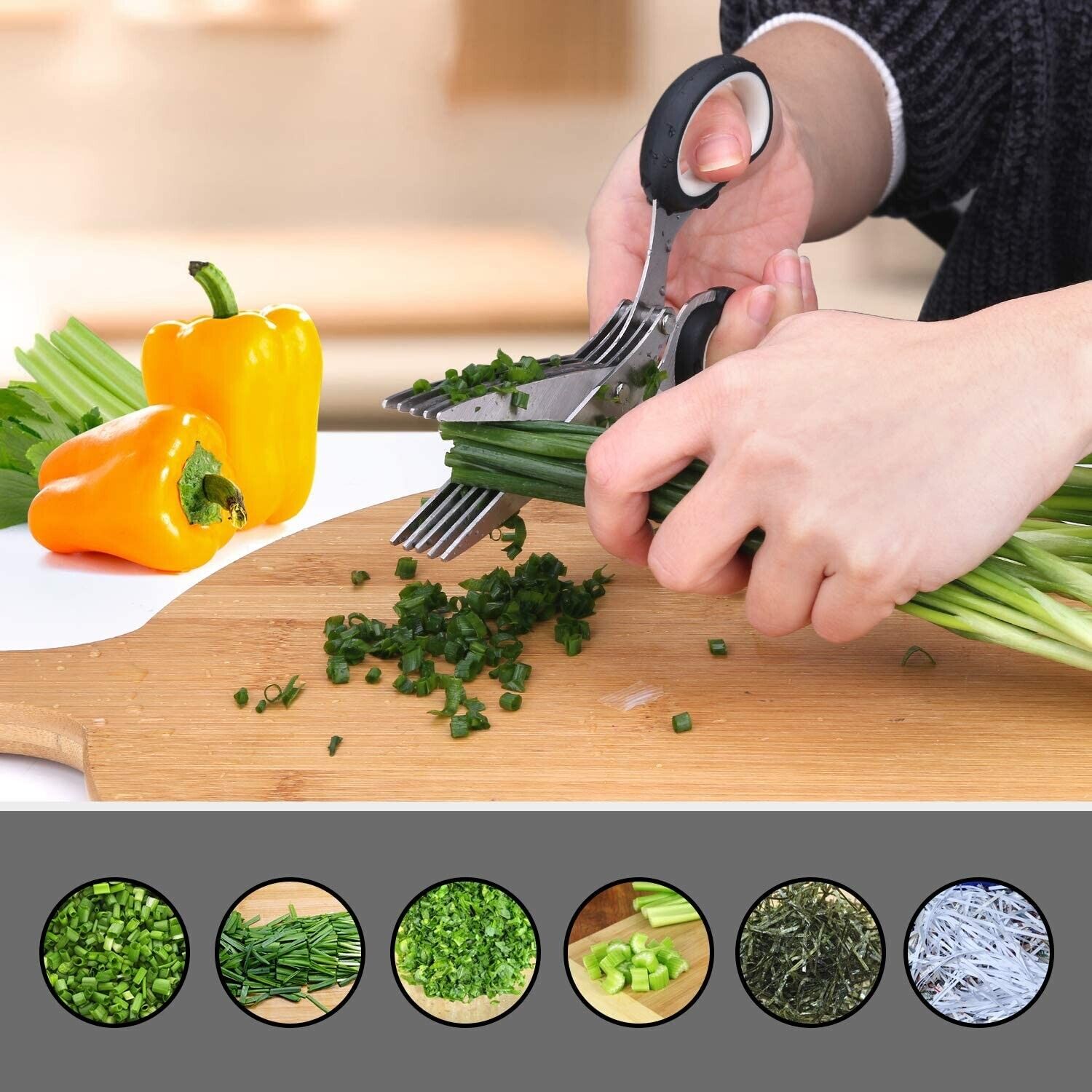 Kitchen Herb Scissors - 5-Blade Set