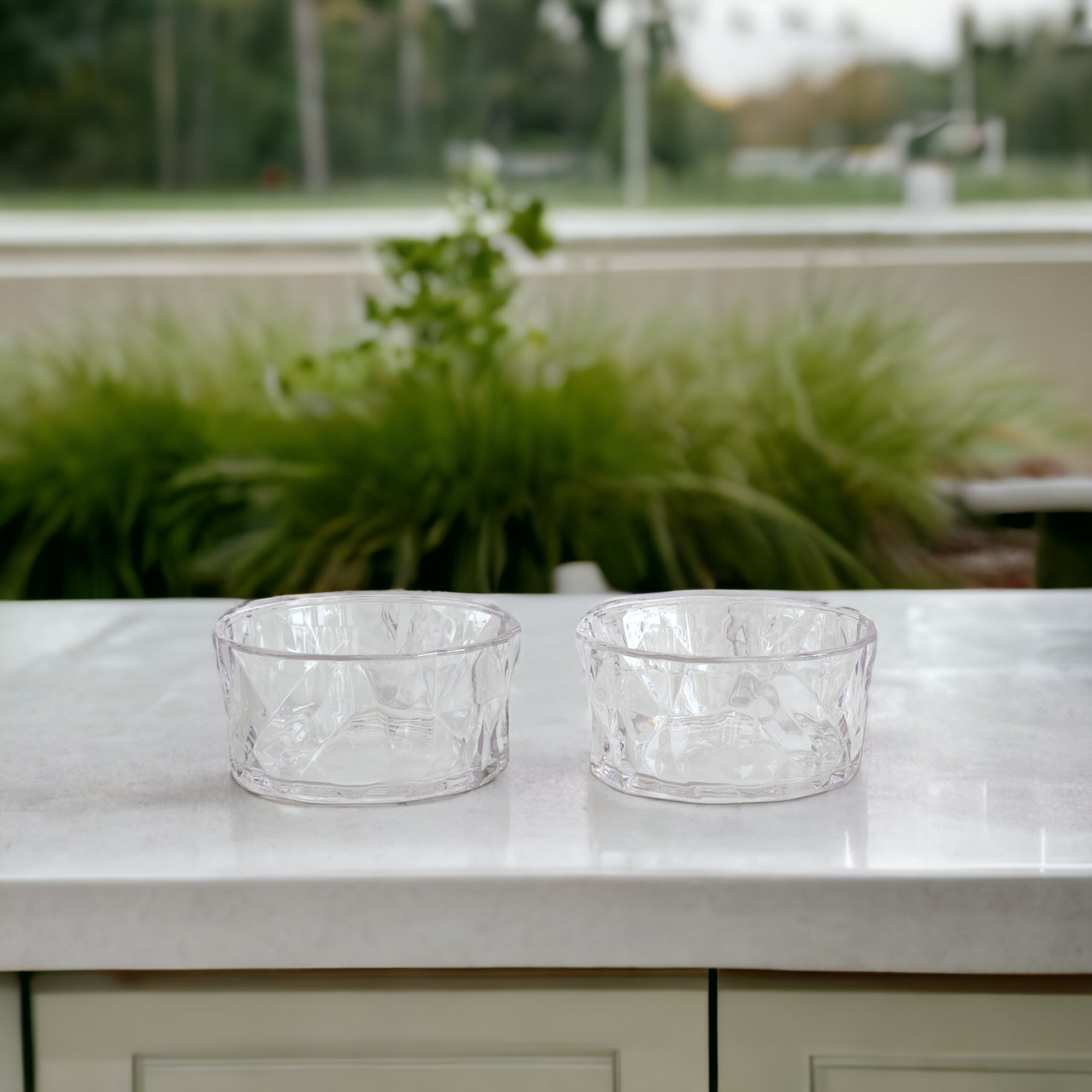 Clear Polycarbonate Snack Bowls - Set of 2